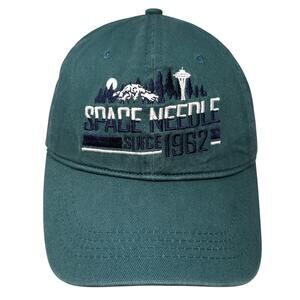 Space Needle Since 1962 Slideback Baseball Cap Green One Size Embroidered Ace